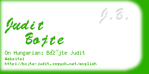 judit bojte business card